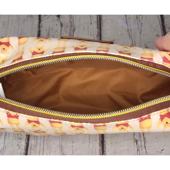 10" Disney Winnie The Pooh Allover Print Makeup Bag School Pencil Case Cosmetics - Picture 3 of 4